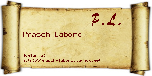Prasch Laborc névjegykártya